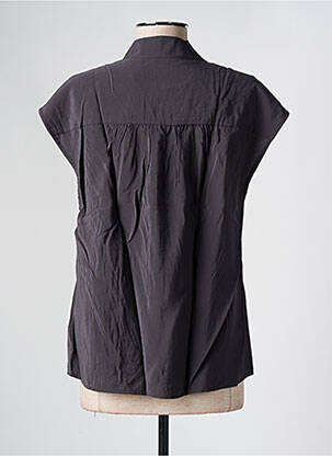 Chemisier manches courtes manches courtes gris YAYA femme