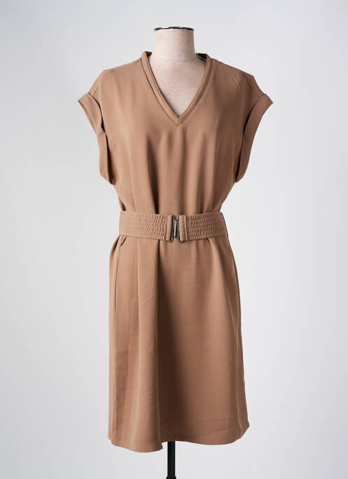 Robe mi-longue marron YAYA pour femme