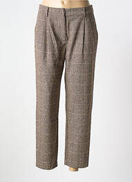 Pantalon 7/8 taille haute taille haute marron MOLLY BRACKEN femme