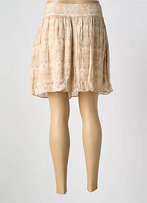 Jupe courte doublure beige YAYA femme