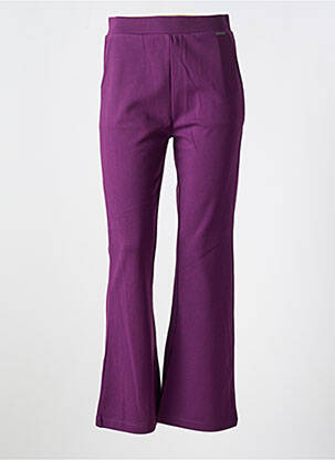Pantalon flare stretch taille haute violet AGATHE & LOUISE femme