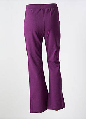 Pantalon flare stretch taille haute violet AGATHE & LOUISE femme
