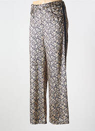 Pantalon large coupe fluide taille normale noir AGATHE & LOUISE femme