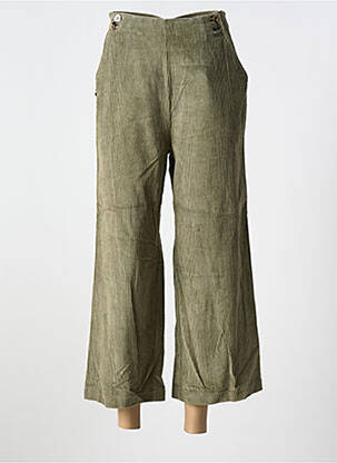 Pantalon 7/8 taille haute taille haute vert AGATHE & LOUISE femme