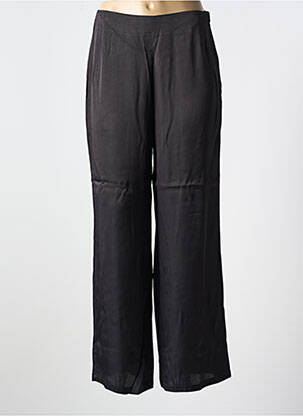 Pantalon large fermeture zip latéral taille haute noir AGATHE & LOUISE femme