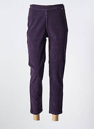 Pantalon chino poches taille haute violet AGATHE & LOUISE femme