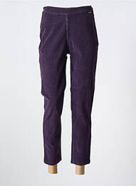Pantalon chino poches taille haute violet AGATHE & LOUISE femme