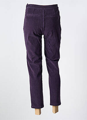 Pantalon chino poches taille haute violet AGATHE & LOUISE femme