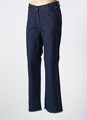 Jeans coupe droite stretch taille normale bleu AGATHE & LOUISE femme