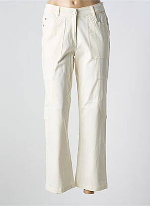 Jeans coupe droite stretch taille normale beige AGATHE & LOUISE femme