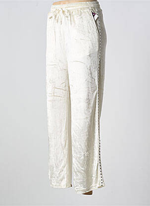 Pantalon droit stretch taille normale beige AGATHE & LOUISE femme