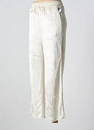 Pantalon droit stretch taille normale beige AGATHE & LOUISE femme