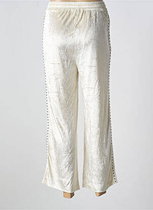 Pantalon droit stretch taille normale beige AGATHE & LOUISE femme