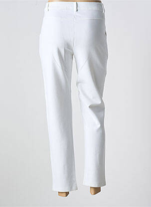 Pantalon chino fermeture zippée sous rabat boutonné taille haute beige AGATHE & LOUISE femme