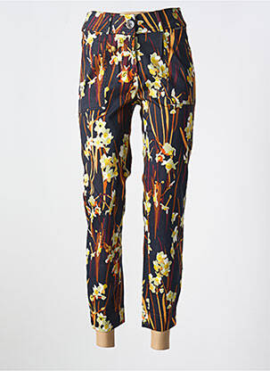 Pantalon chino tissage popeline taille normale noir AGATHE & LOUISE femme