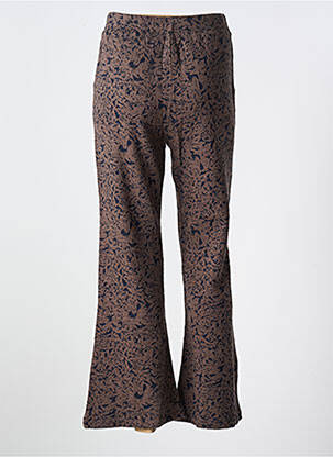 Pantalon flare stretch taille normale marron AGATHE & LOUISE femme