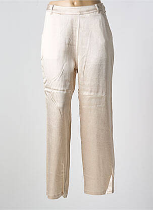 Pantalon droit stretch taille normale beige AGATHE & LOUISE femme