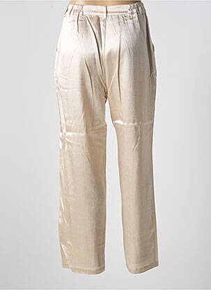 Pantalon droit stretch taille normale beige AGATHE & LOUISE femme