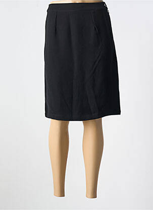 Jupe mi-longue fermeture zip latéral noir AGATHE & LOUISE femme