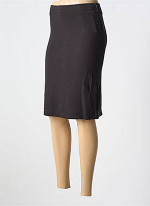 Jupe mi-longue stretch noir AGATHE & LOUISE femme