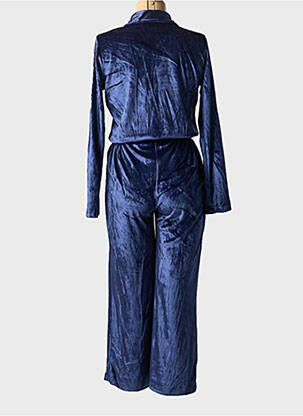Combi-pantalon fermeture boutonnée sur le devant manches longues bleu AGATHE & LOUISE femme
