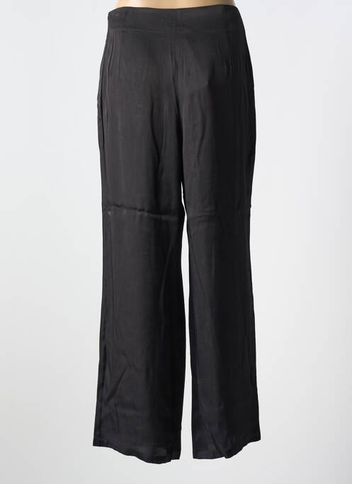 Pantalon large fermeture zip latéral taille haute noir AGATHE & LOUISE femme