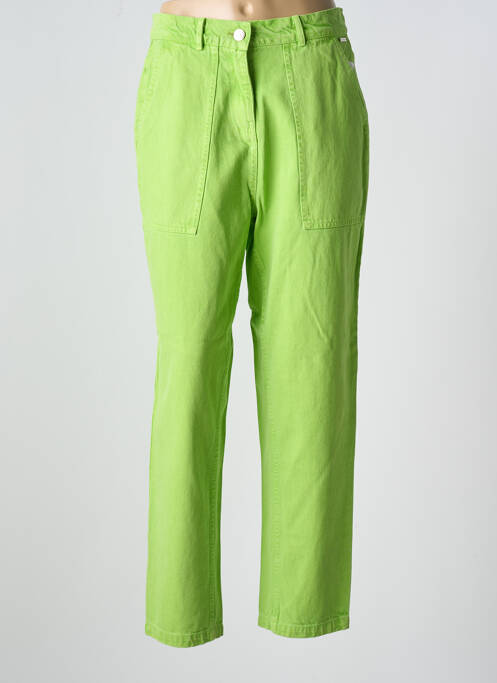 Jeans coupe droite vert AGATHE & LOUISE pour femme