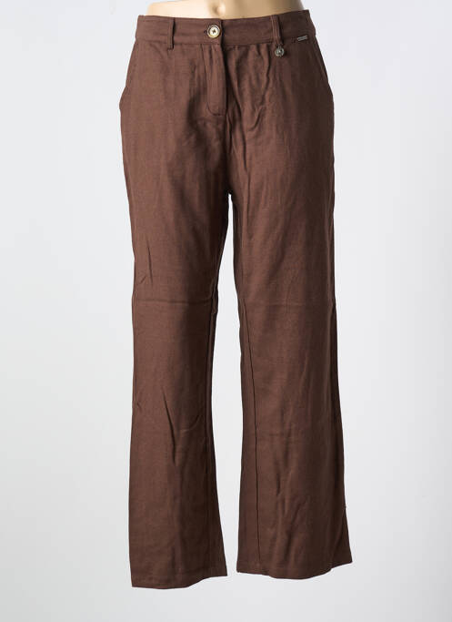 Pantalon chino marron AGATHE & LOUISE pour femme