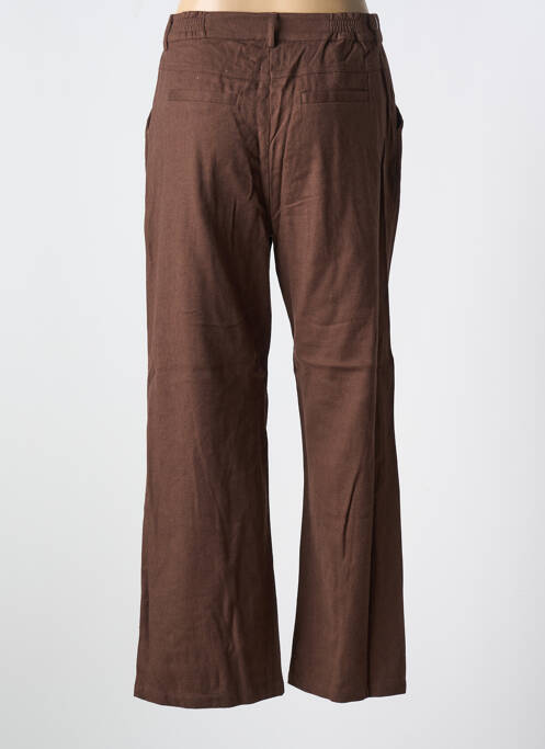 Pantalon chino marron AGATHE & LOUISE pour femme