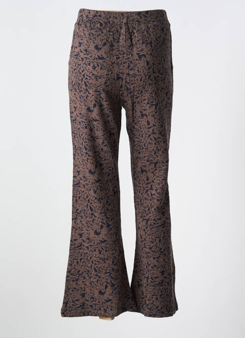 Pantalon flare marron AGATHE & LOUISE pour femme