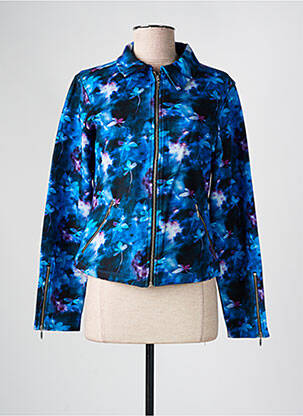 Veste casual col chemisier bleu AGATHE & LOUISE femme