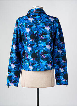 Veste casual col chemisier bleu AGATHE & LOUISE femme