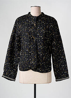 Veste casual col rond noir AGATHE & LOUISE femme