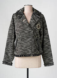 Veste casual col tailleur noir AGATHE & LOUISE femme
