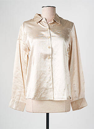 Chemisier coupe cintrée manches longues beige AGATHE & LOUISE femme