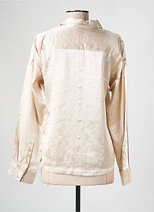 Chemisier coupe cintrée manches longues beige AGATHE & LOUISE femme
