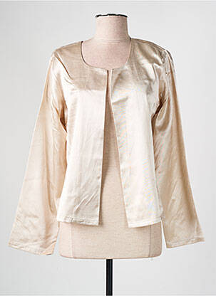 Veste chic col rond beige AGATHE & LOUISE femme