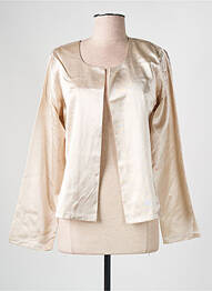 Veste chic col rond beige AGATHE & LOUISE femme