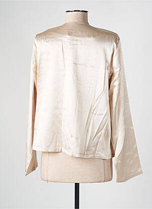 Veste chic col rond beige AGATHE & LOUISE femme