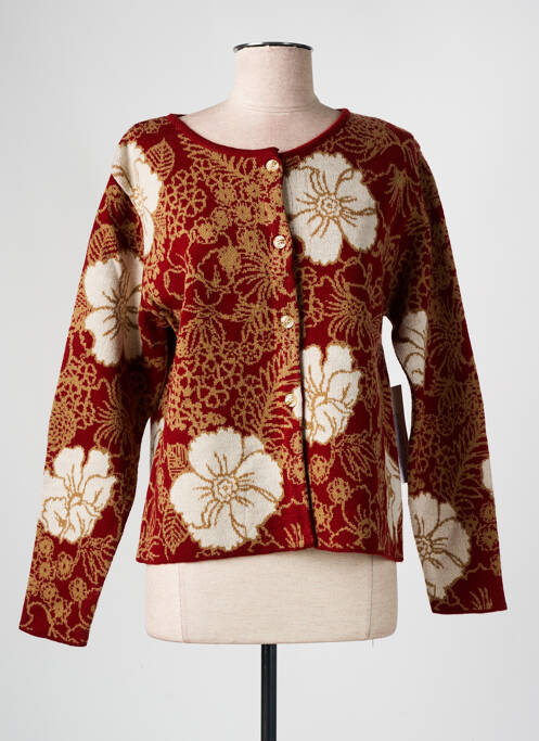 Gilet manches longues orange AGATHE & LOUISE pour femme