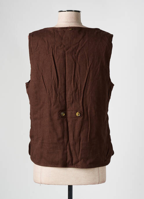 Gilet sans manche marron AGATHE & LOUISE pour femme
