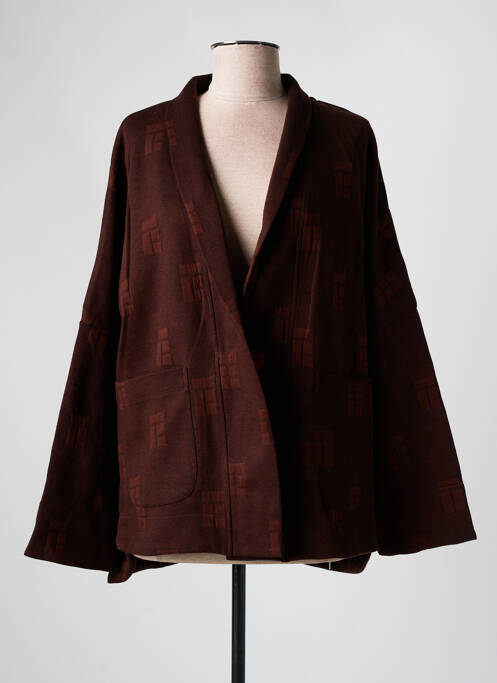 Veste chic marron AGATHE & LOUISE pour femme