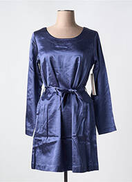 Robe courte manches longues manches longues bleu AGATHE & LOUISE femme