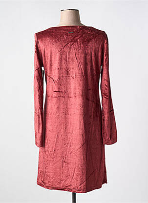 Robe mi-longue manches longues manches longues rouge AGATHE & LOUISE femme