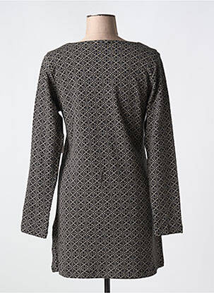 Robe courte coupe évasée manches longues noir AGATHE & LOUISE femme