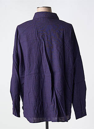 Chemisier coupe droite manches longues violet AGATHE & LOUISE femme