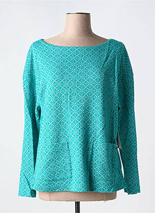 Pull coupe droite manches longues vert AGATHE & LOUISE femme