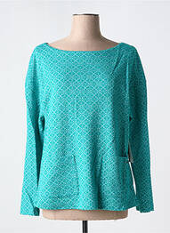 Pull col rond manches longues vert AGATHE & LOUISE femme