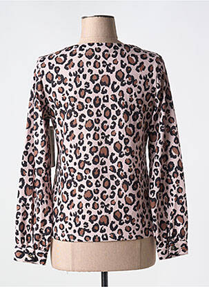 Pull coupe cintrée manches longues marron AGATHE & LOUISE femme