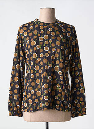 Pull coupe cintrée manches longues noir AGATHE & LOUISE femme